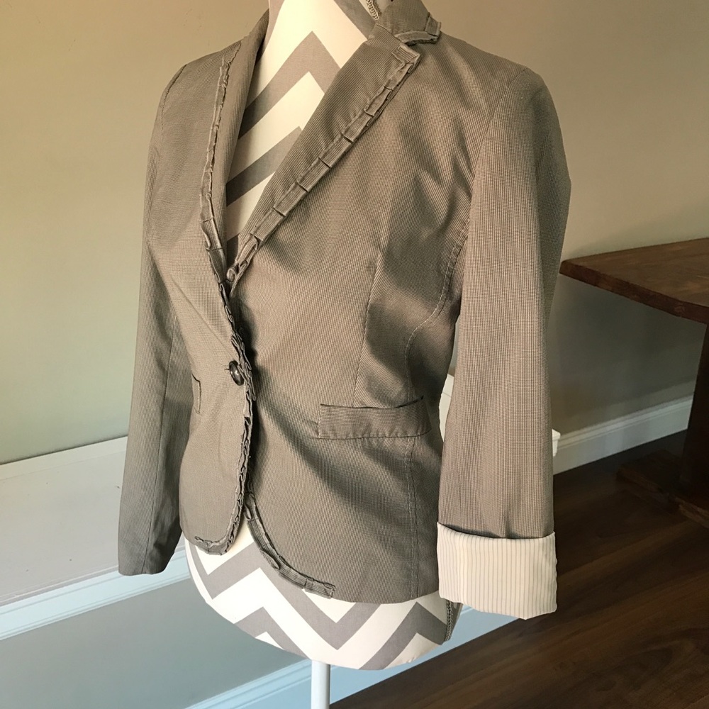 Banana Republic Grey Patchwork Jacket - image 7
